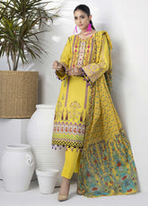 D#01 AlZohaib Anum Digital Printed Cambric Collection 1022
