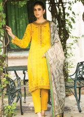 D#WEC-EA-0383 LSM Lakhany Emb Winter Collection 1022 Yellow