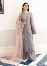 Safeera By Flossie Embroidered Chiffon Unstitched 3 Piece Suit - 03