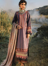 Qalamkar Embroidered Jacquard Unstitched 3 Piece Suit - 06