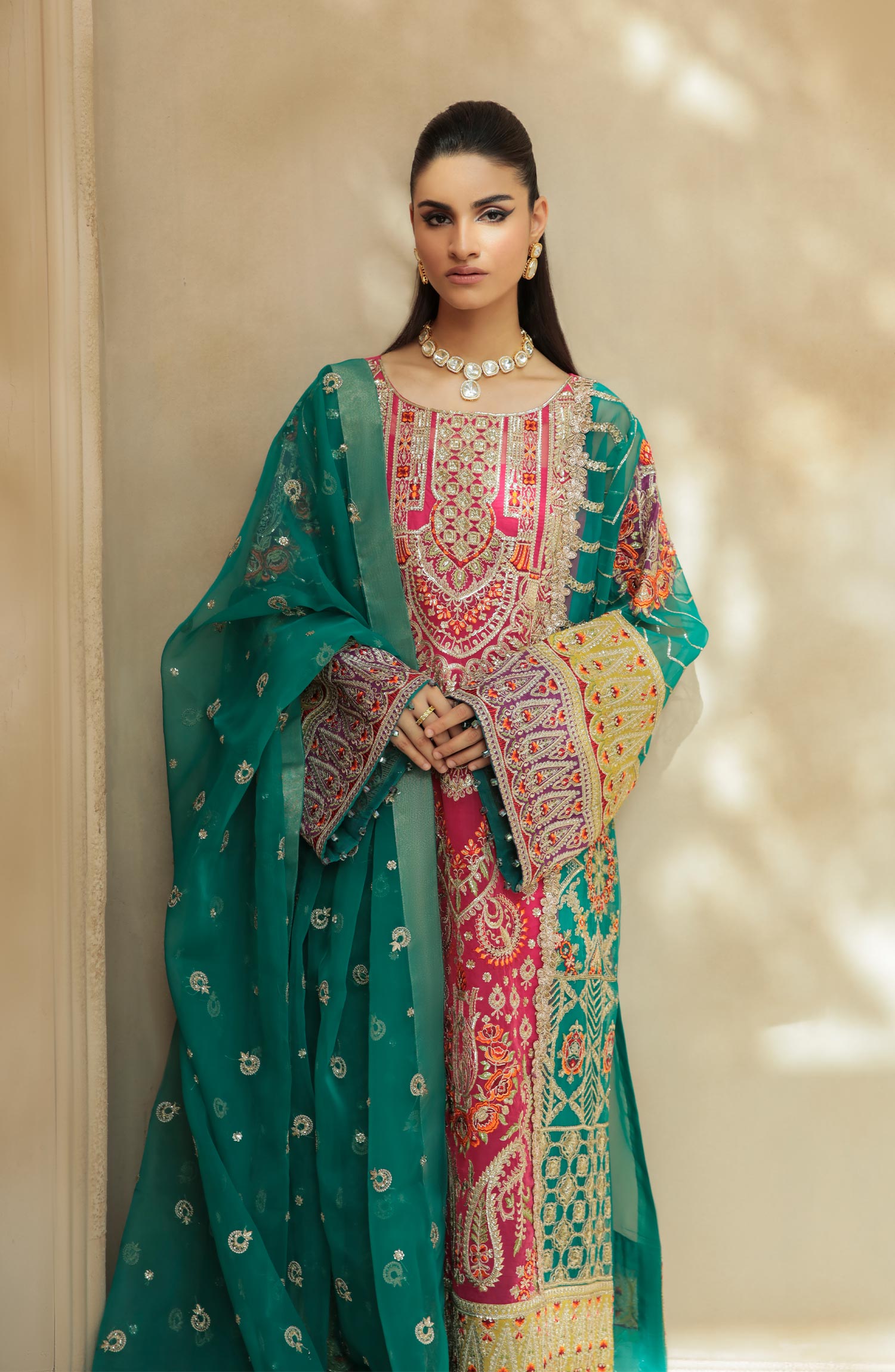 Maryum N Maria Unstitched 3 Piece Kesri Maryum N Maria Unstitched 3 Piece Kesri