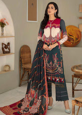 Rajbari Embroidered Lawn Unstitched 3 Piece Suit - 9A