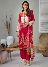 Rajbari Embroidered Lawn Unstitched 3 Piece Suit - 9B