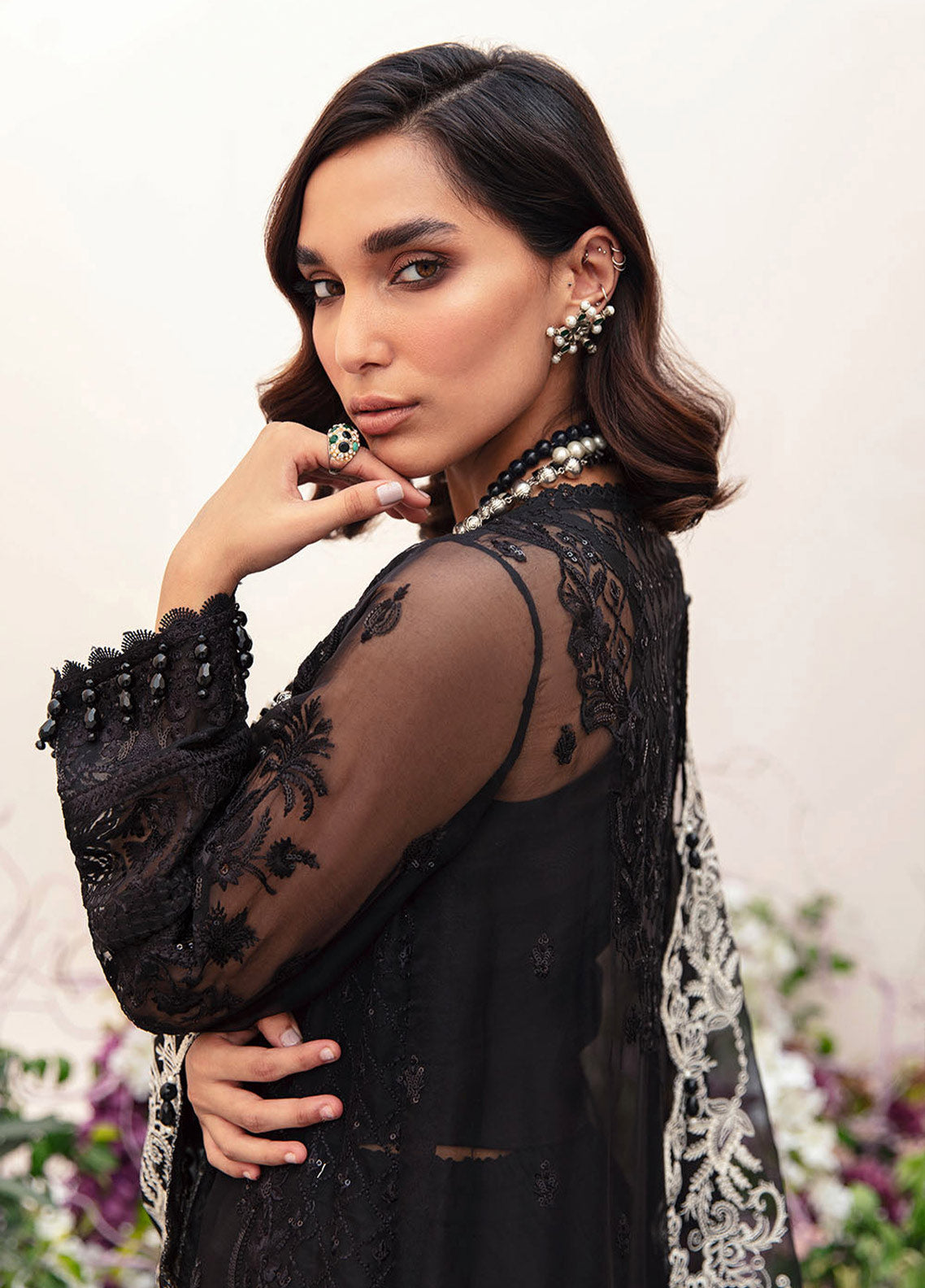 Afrozeh La Fuchsia Embroidered Organza Unstitched 3 Piece Suit - 05 Afrozeh La Fuchsia Embroidered Organza Unstitched 3 Piece Suit - 05