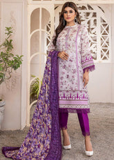 D#5A AlZohaib Anum Printed Lawn 3Pc 123