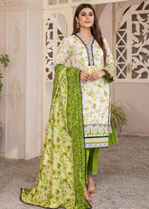D#5B AlZohaib Anum Printed Lawn 3Pc 123