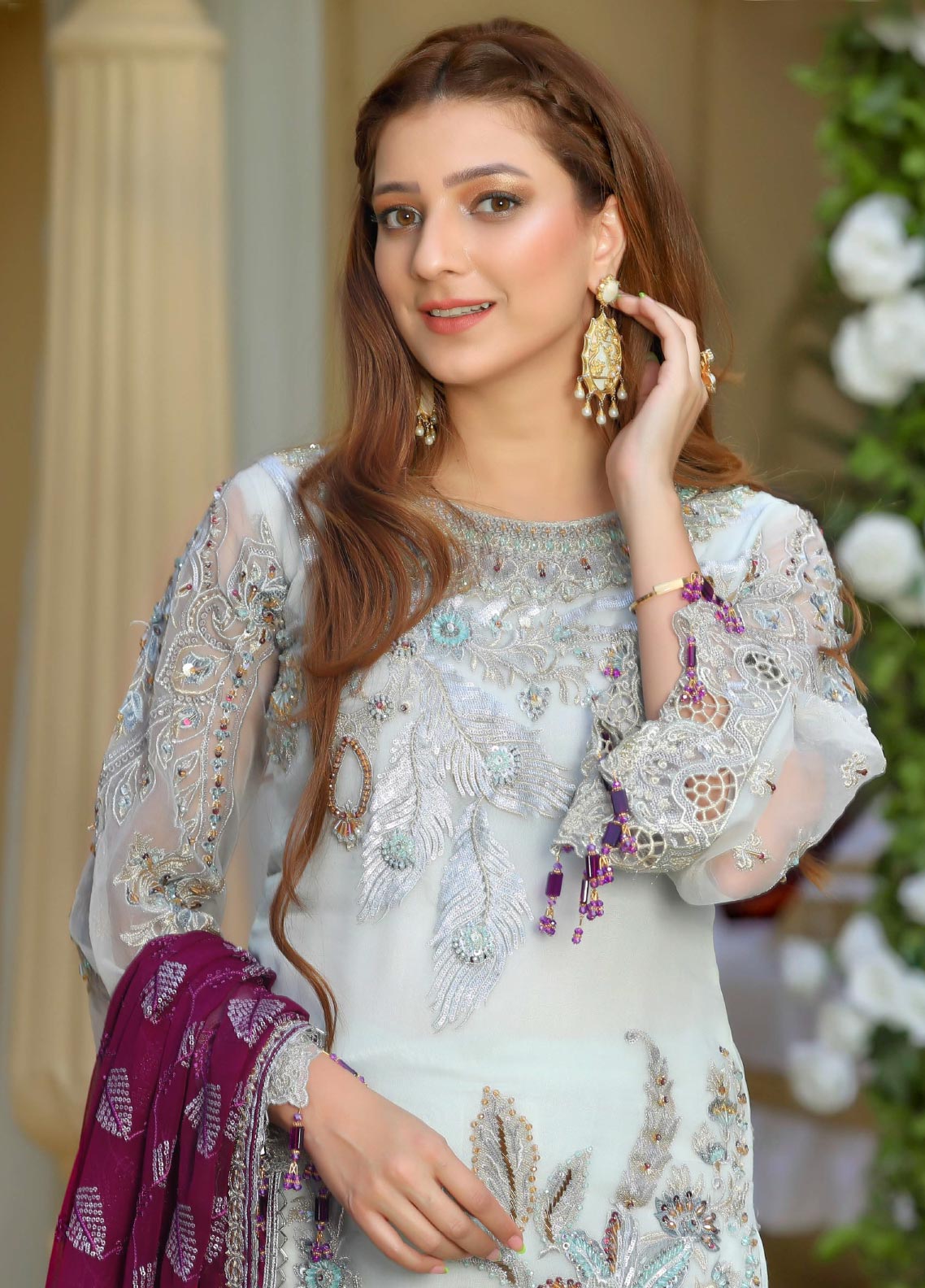 Areesha Embroidered Organza Unstitched 3 Piece Suit - 05 Areesha Embroidered Organza Unstitched 3 Piece Suit - 05