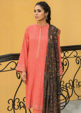 D#WEC-SA-0052 LSM Lakhany Emb Winter Collection 1022 Orange