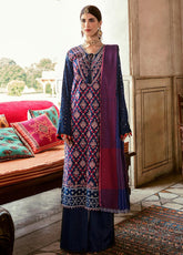 Masakali By Rajbari Embroidered Linen Unstitched 3 Piece Suit - 1B