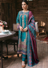 Qalamkar Embroidered Khaddar Unstitched 3 Piece Suit - 01