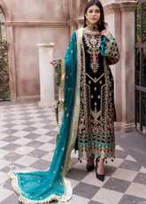 Le Festa By Emaan Adeel Embroidered Organza Unstitched 3 Piece Suit - 07