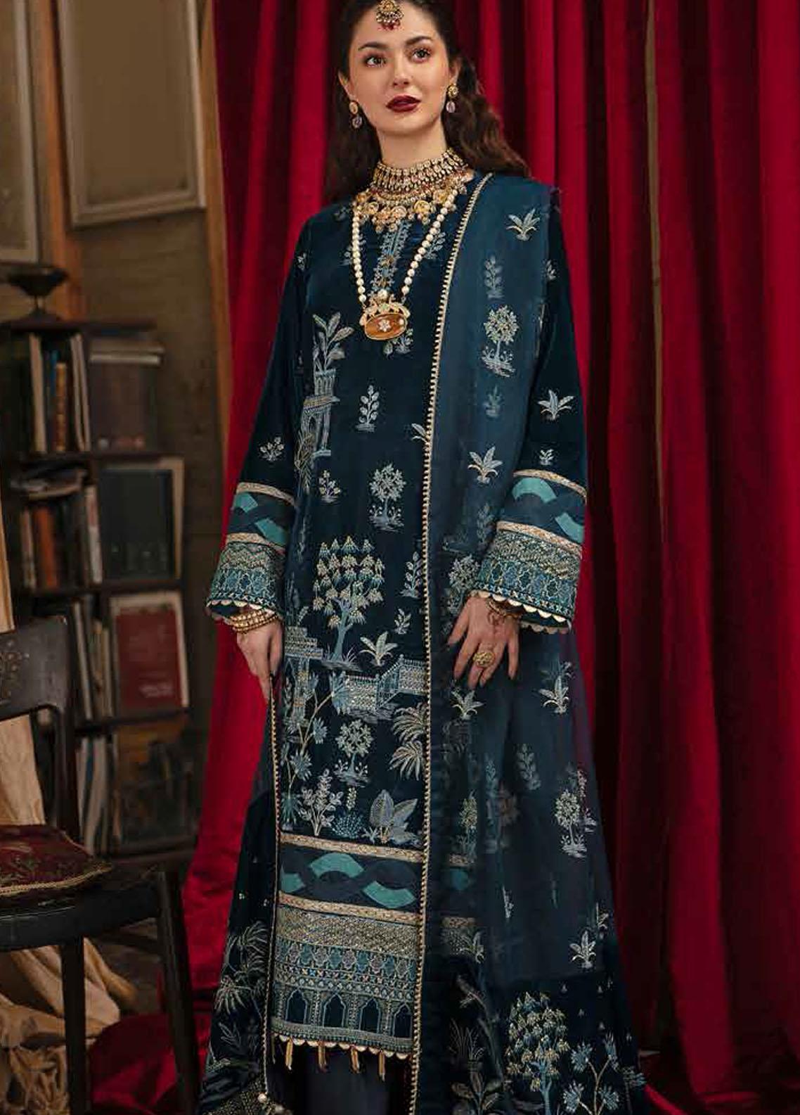Naghma By Afrozeh Embroidered Velvet Unstitched 3 Piece Suit - 03 Naghma By Afrozeh Embroidered Velvet Unstitched 3 Piece Suit - 03