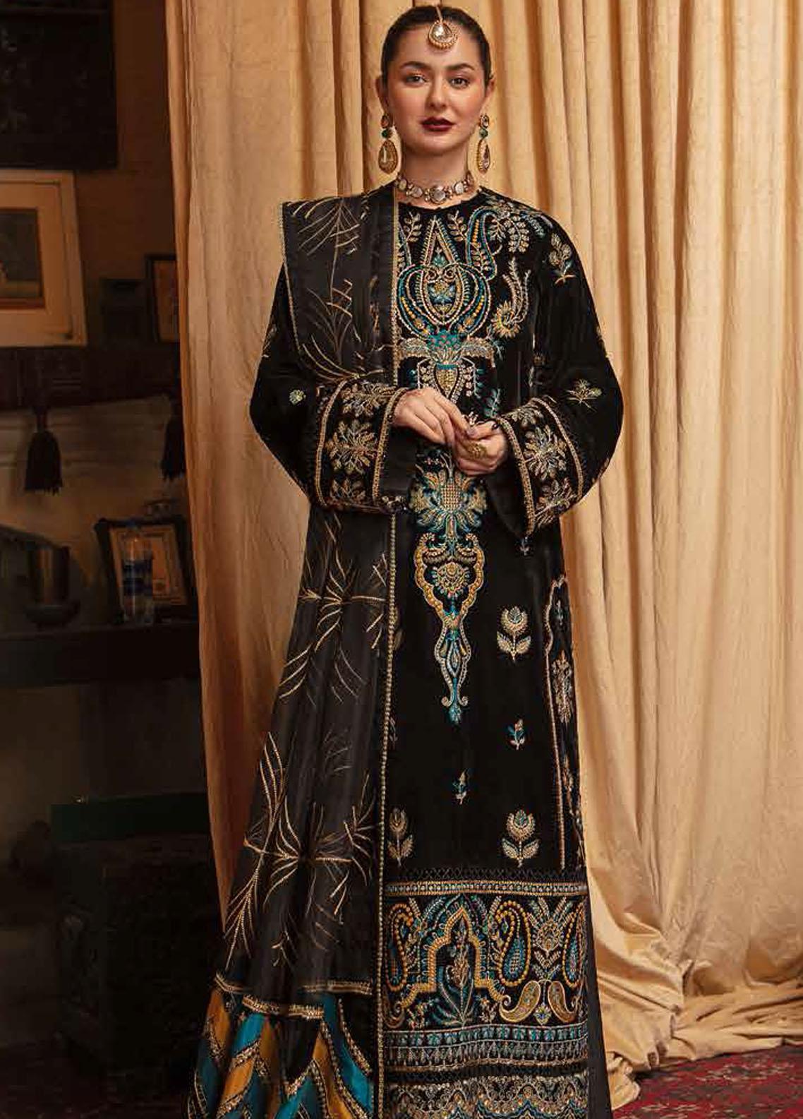 Naghma By Afrozeh Embroidered Velvet Unstitched 3 Piece Suit - 07 Naghma By Afrozeh Embroidered Velvet Unstitched 3 Piece Suit - 07