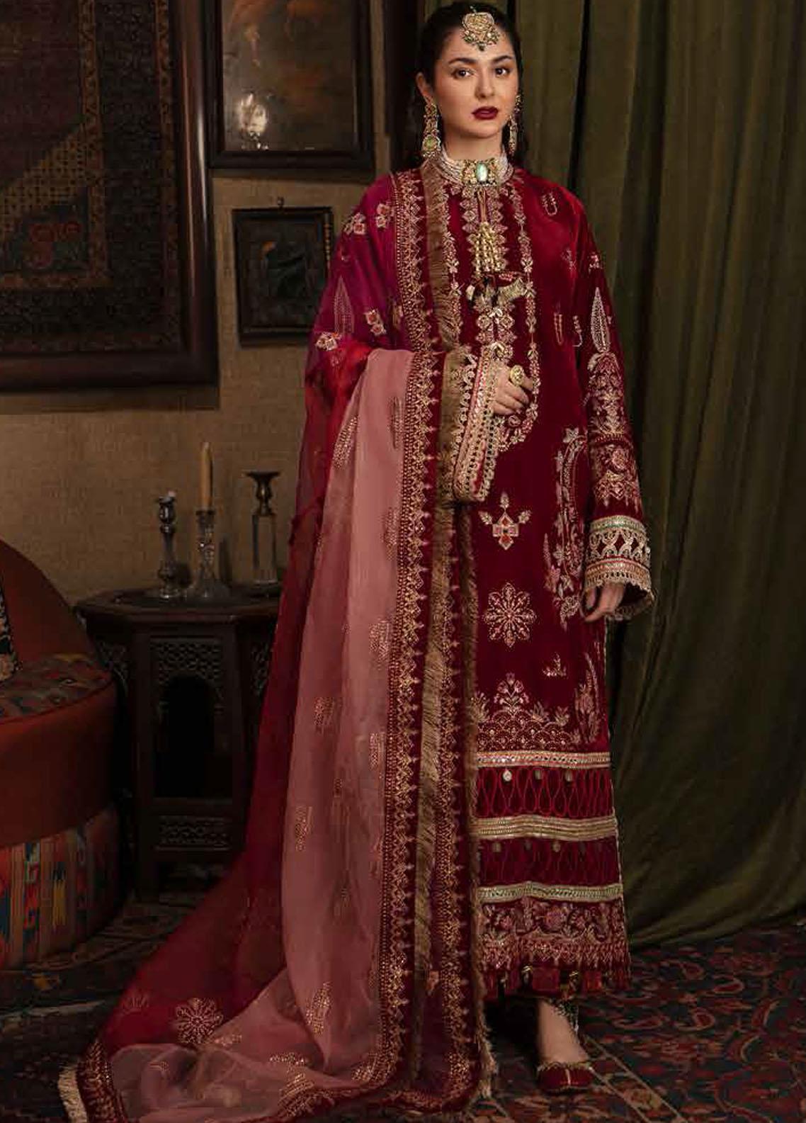 Naghma By Afrozeh Embroidered Velvet Unstitched 3 Piece Suit - 09 Naghma By Afrozeh Embroidered Velvet Unstitched 3 Piece Suit - 09