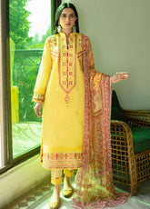 Aabyaan Embroidered Lawn Unstitched 3 Piece Suit - 07