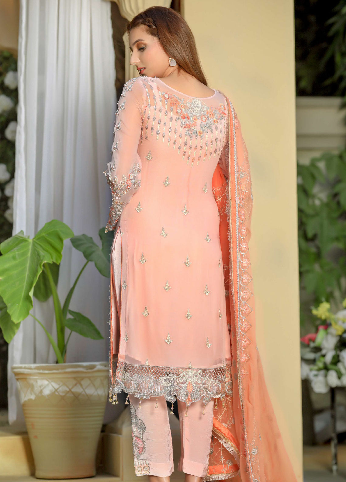 Areesha Embroidered Chiffon Unstitched 3 Piece Suit - 06 Areesha Embroidered Chiffon Unstitched 3 Piece Suit - 06