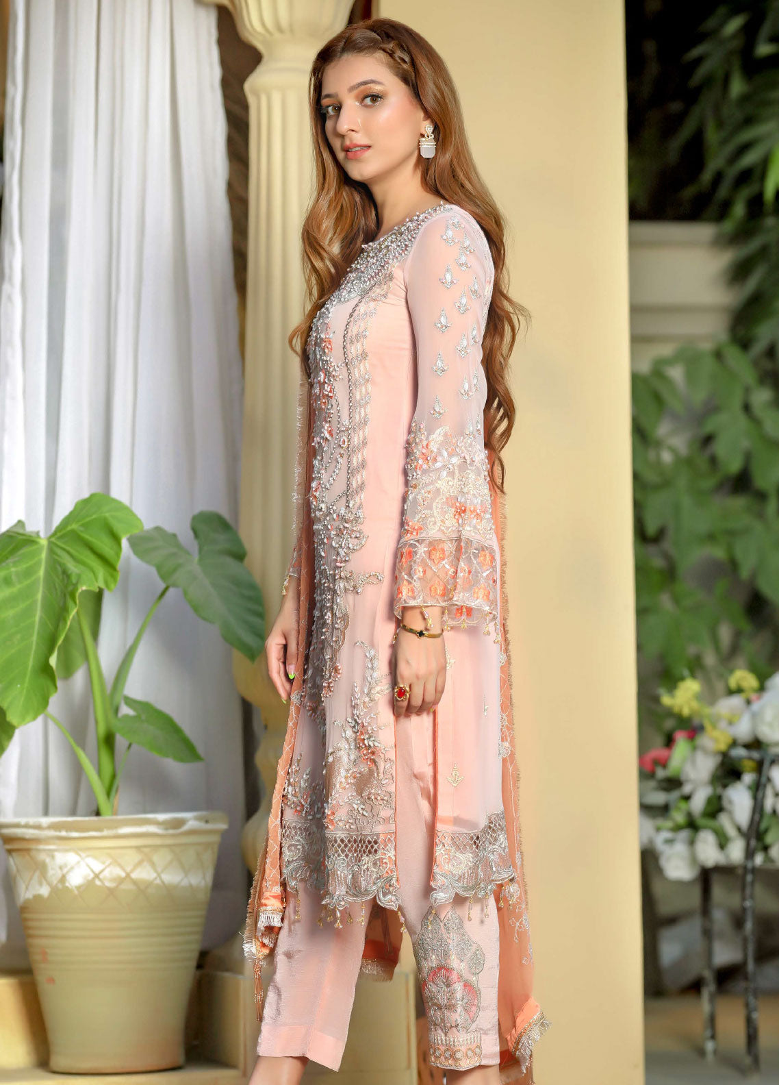 Areesha Embroidered Chiffon Unstitched 3 Piece Suit - 06 Areesha Embroidered Chiffon Unstitched 3 Piece Suit - 06