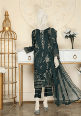 Huse By Humdum Embroidered Viscose Unstitched 3 Piece Suit - 07