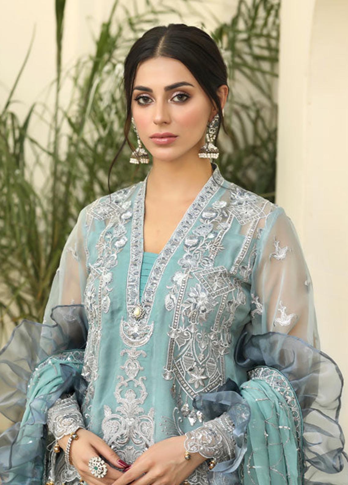 Areesha Embroidered Organza Unstitched 3 Piece Suit - 03 Areesha Embroidered Organza Unstitched 3 Piece Suit - 03
