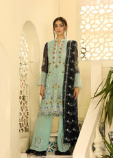 Areesha Embroidered Organza Unstitched 3 Piece Suit - 05