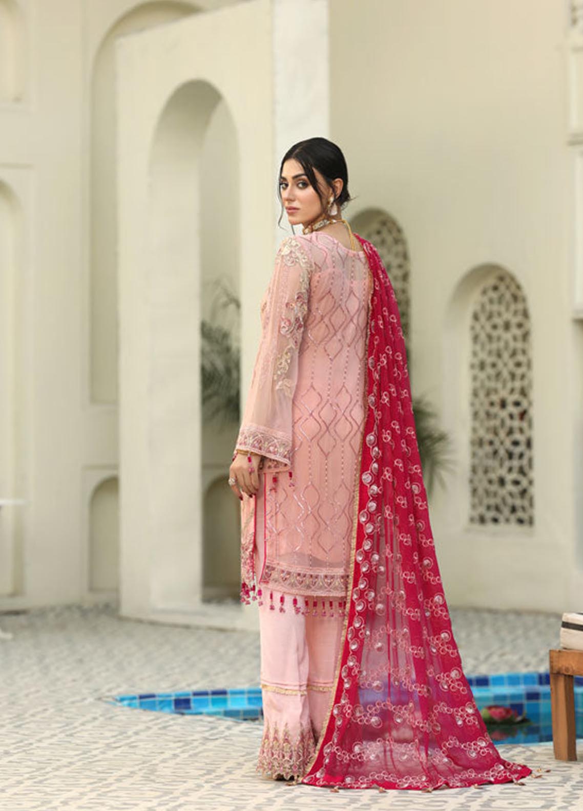 Areesha Embroidered Chiffon Unstitched 3 Piece Suit - 06 Areesha Embroidered Chiffon Unstitched 3 Piece Suit - 06