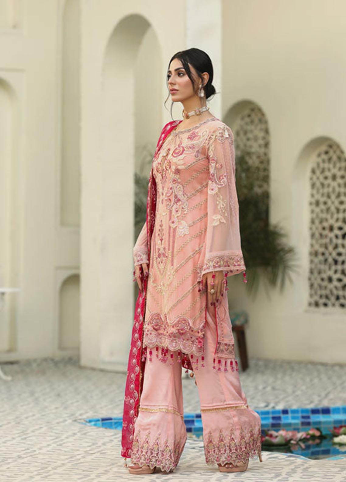 Areesha Embroidered Chiffon Unstitched 3 Piece Suit - 06 Areesha Embroidered Chiffon Unstitched 3 Piece Suit - 06