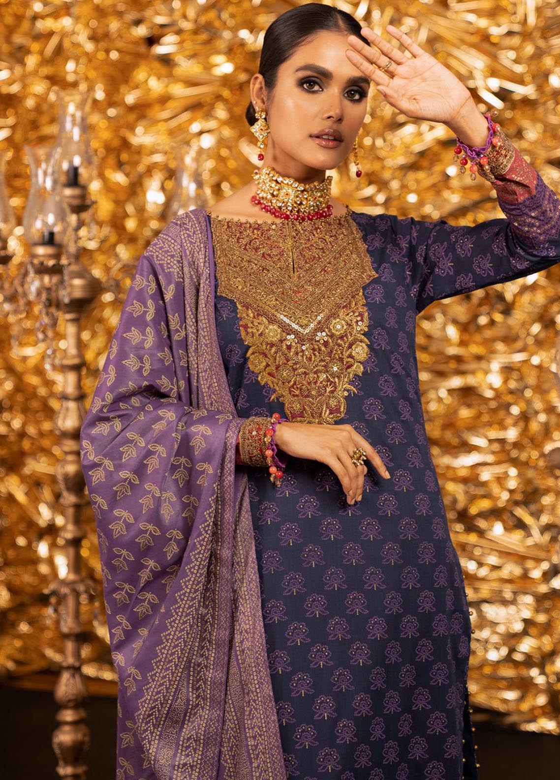 D#14E AlKaram Festive Winter Collection 1122 3Pc D#14E AlKaram Festive Winter Collection 1122 3Pc