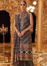 D#7B AlKaram Festive Winter Collection 1122 3Pc