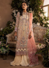 Nikhaar By Awwal Embroidered Organza Unstitched 4 Piece Suit - 01