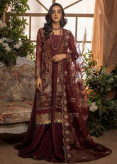 Nikhaar By Awwal Embroidered Organza Unstitched 4 Piece Suit - 04