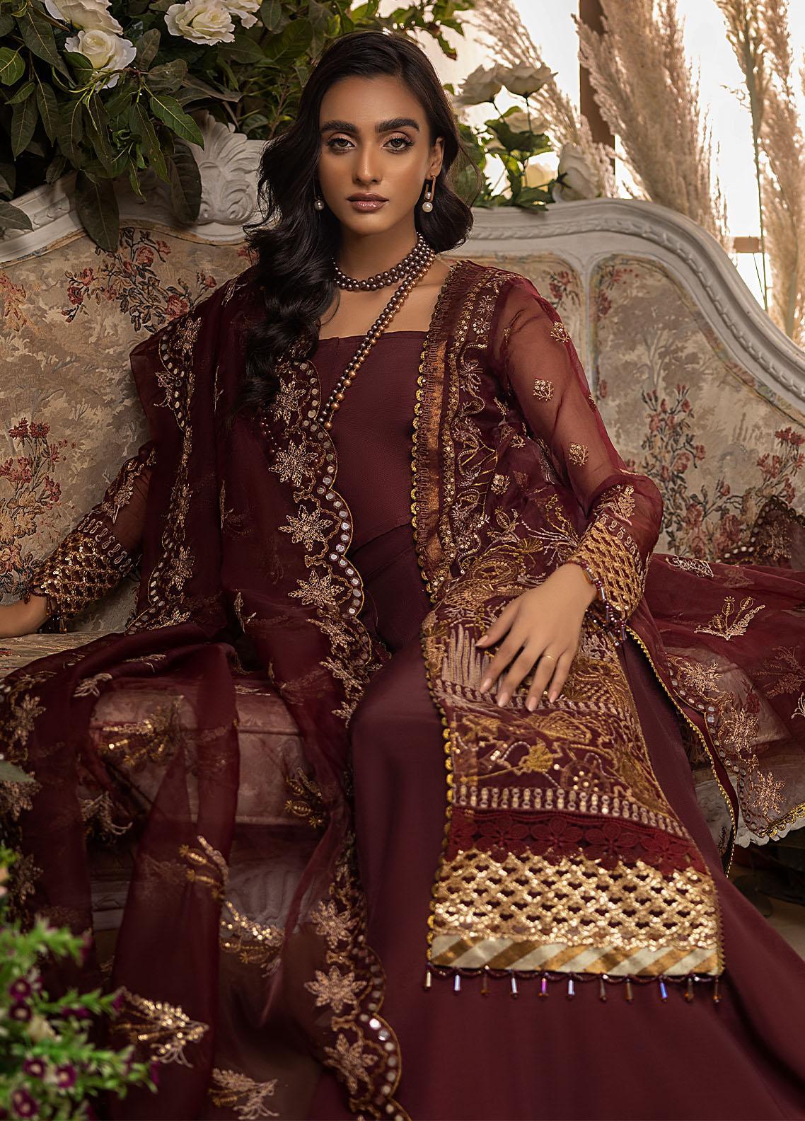Nikhaar By Awwal Embroidered Organza Unstitched 4 Piece Suit - 04 Nikhaar By Awwal Embroidered Organza Unstitched 4 Piece Suit - 04