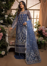 Nikhaar By Awwal Embroidered Organza Unstitched 4 Piece Suit - 05