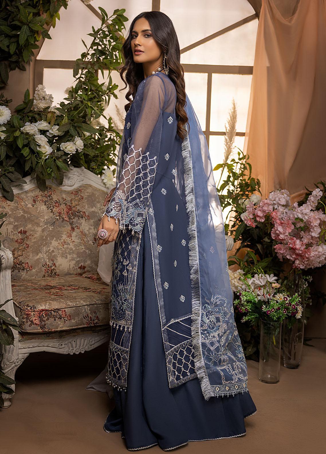Nikhaar By Awwal Embroidered Organza Unstitched 4 Piece Suit - 05 Nikhaar By Awwal Embroidered Organza Unstitched 4 Piece Suit - 05