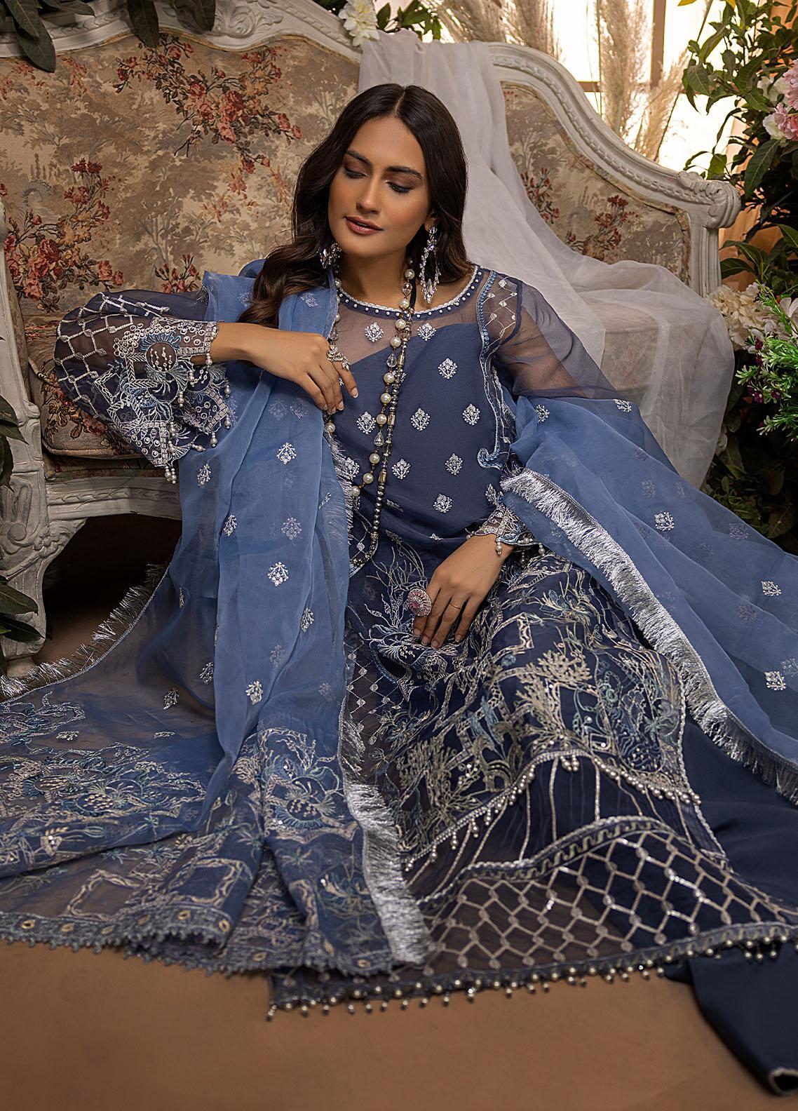 Nikhaar By Awwal Embroidered Organza Unstitched 4 Piece Suit - 05 Nikhaar By Awwal Embroidered Organza Unstitched 4 Piece Suit - 05