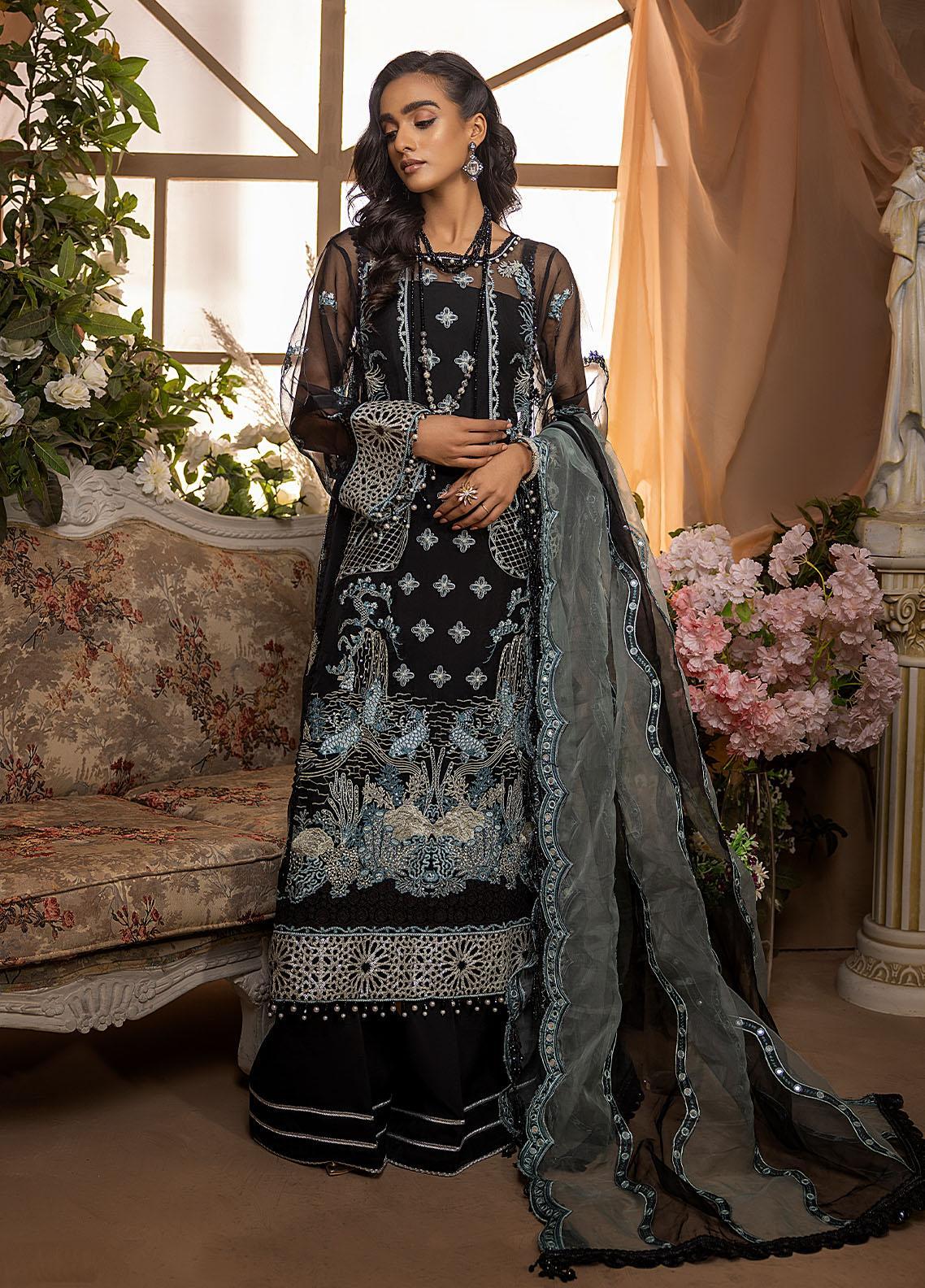 Nikhaar By Awwal Embroidered Organza Unstitched 4 Piece Suit - 07 Nikhaar By Awwal Embroidered Organza Unstitched 4 Piece Suit - 07