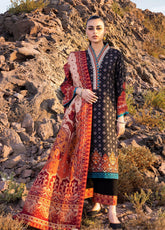 D#02 Zainab Chottani Emb Winter Shawl Collection 1222