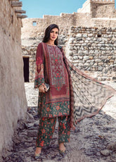 D#7A Maria B M Print Desert Rose Fall Collection 1022 Brown