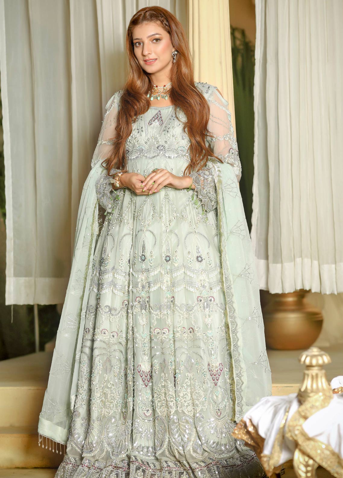 Areesha Embroidered Chiffon Unstitched 3 Piece Suit - 07 Areesha Embroidered Chiffon Unstitched 3 Piece Suit - 07