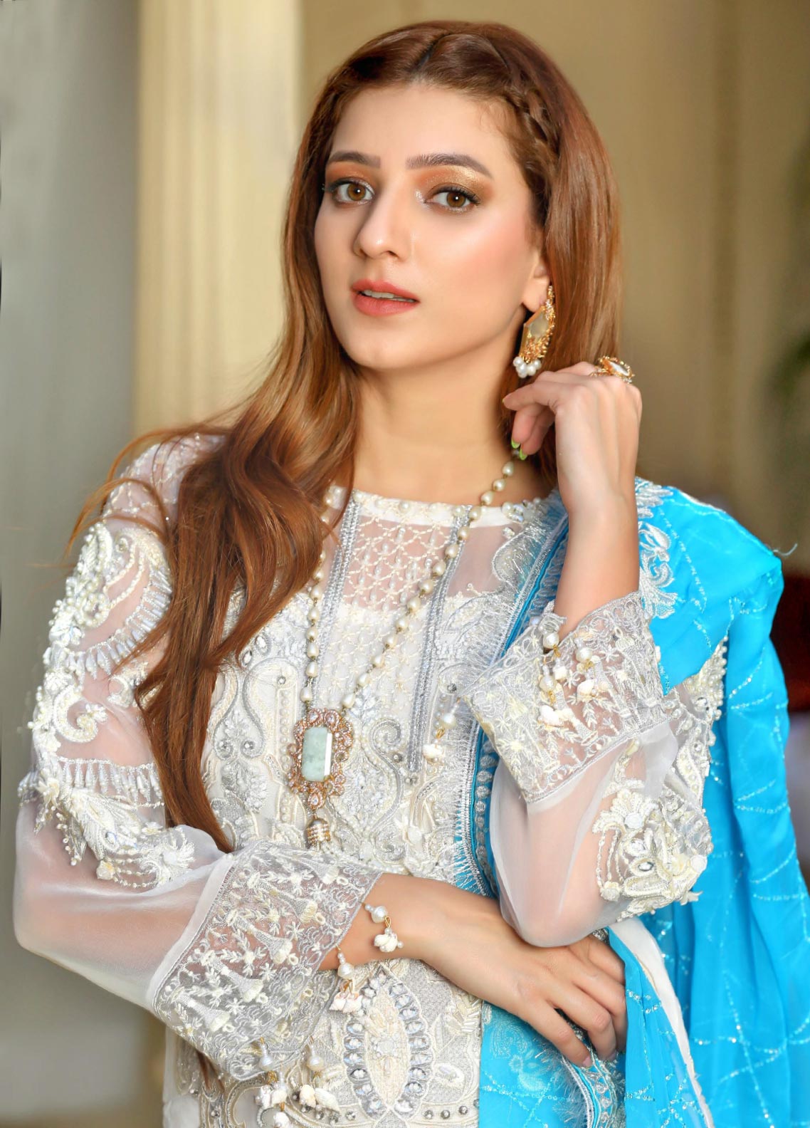 Areesha Embroidered Organza Unstitched 3 Piece Suit - 08 Areesha Embroidered Organza Unstitched 3 Piece Suit - 08