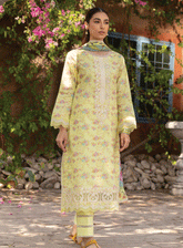 Aabyaan Embroidered Lawn Unstitched 3 Piece Suit - ABY23PL AP-10 ALYARA