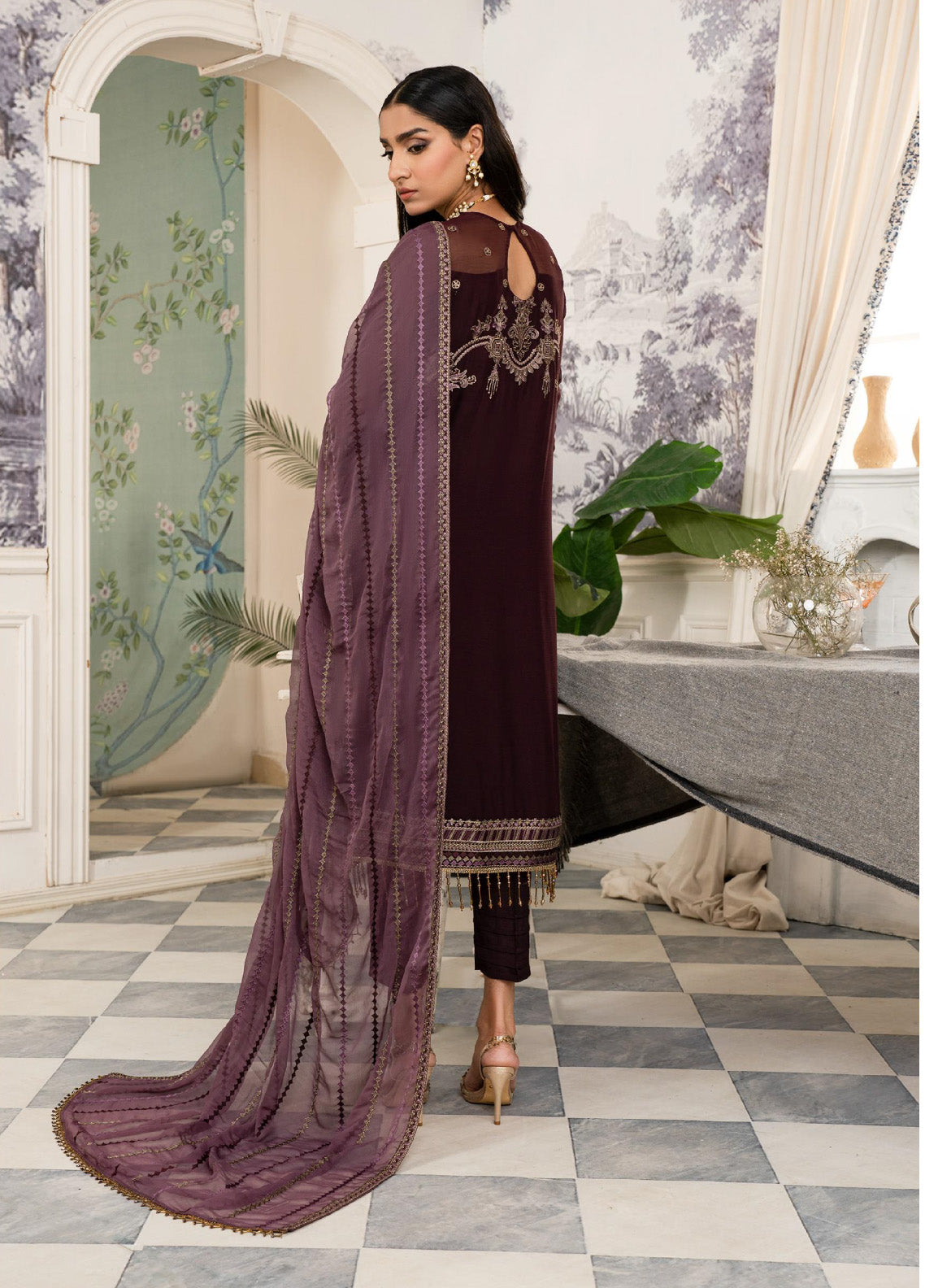 Afsanah by Zarif Embroidered Chiffon 3 Piece Unstitched Suit ZF24AF ZAF-09 ZINAT Afsanah by Zarif Embroidered Chiffon 3 Piece Unstitched Suit ZF24AF ZAF-09 ZINAT