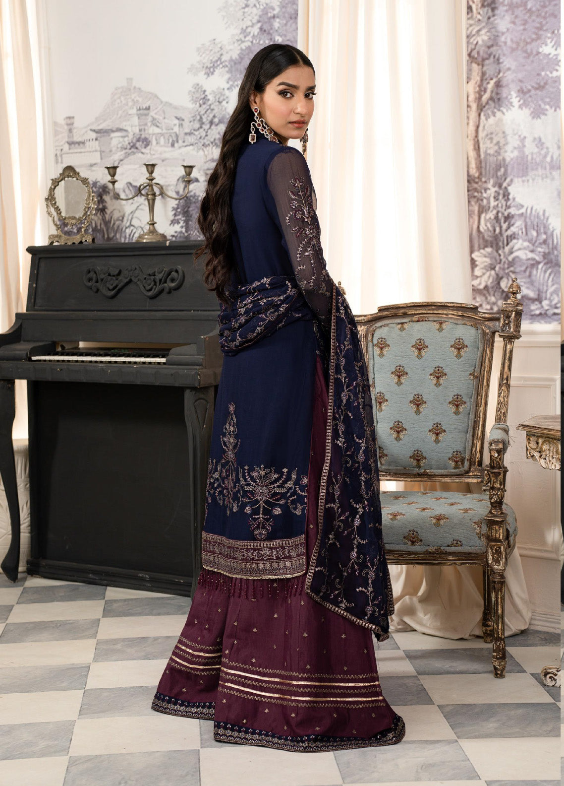 Afsanah by Zarif Embroidered Chiffon 3 Piece Unstitched Suit ZF24AF ZAF-10 KASHISH Afsanah by Zarif Embroidered Chiffon 3 Piece Unstitched Suit ZF24AF ZAF-10 KASHISH