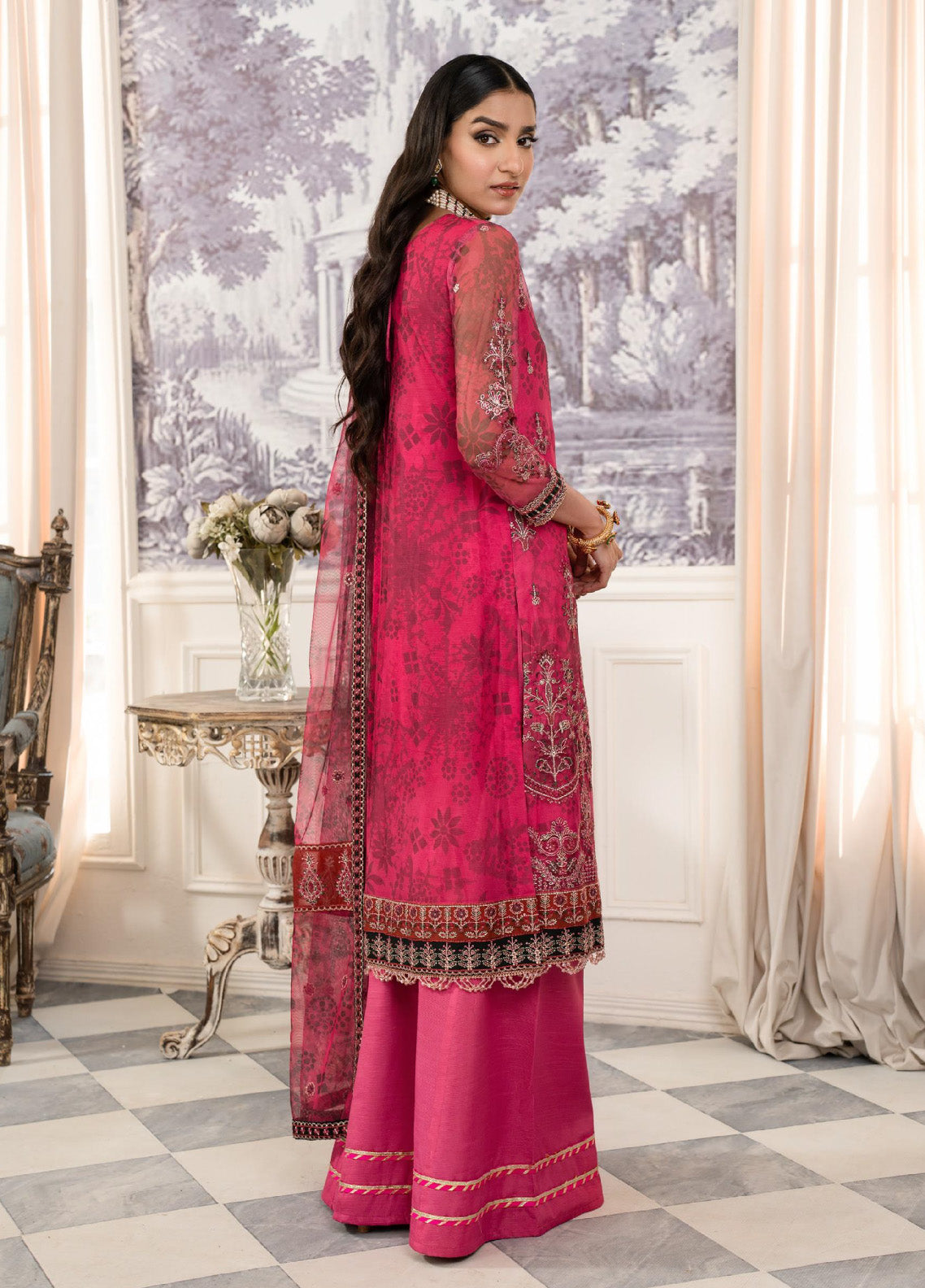 Afsanah by Zarif Embroidered Net 3 Piece Unstitched Suit ZF24AF ZAF-05 JHOOM Afsanah by Zarif Embroidered Net 3 Piece Unstitched Suit ZF24AF ZAF-05 JHOOM