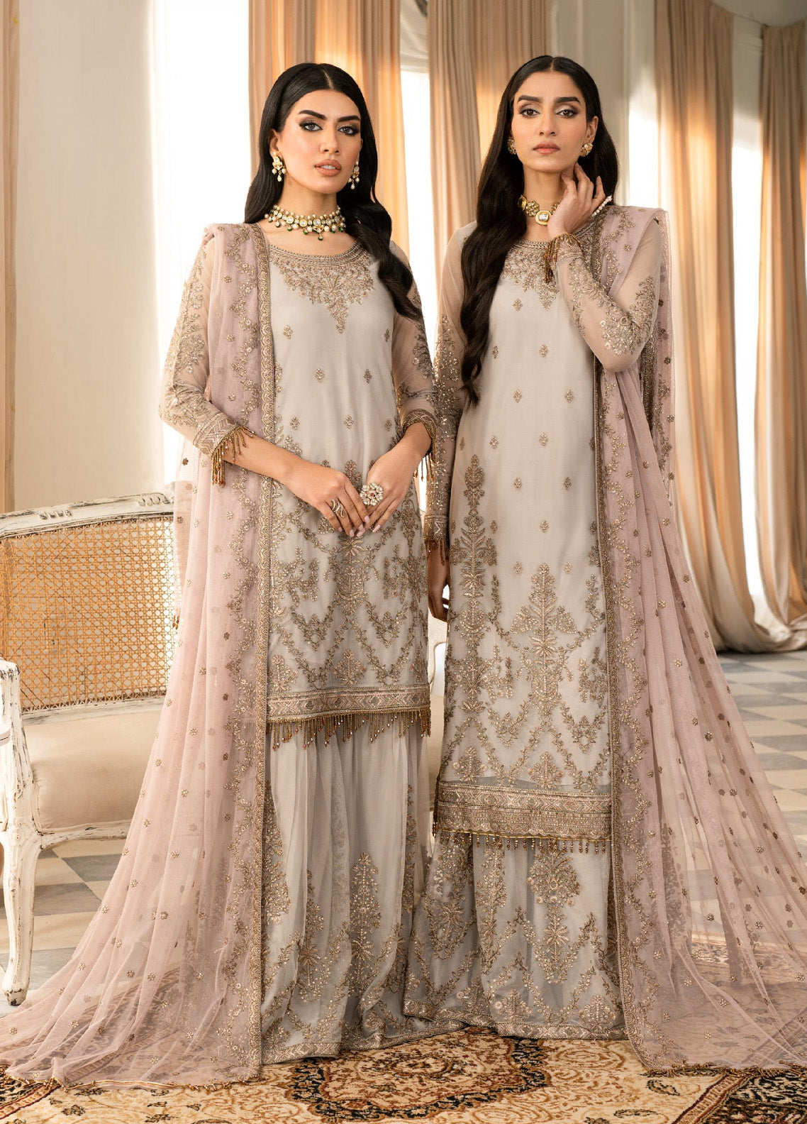 Afsanah by Zarif Embroidered Net 3 Piece Unstitched Suit ZF24AF ZAF-06 NAFEES Afsanah by Zarif Embroidered Net 3 Piece Unstitched Suit ZF24AF ZAF-06 NAFEES