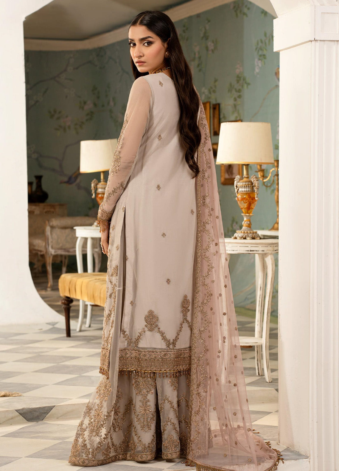 Afsanah by Zarif Embroidered Net 3 Piece Unstitched Suit ZF24AF ZAF-06 NAFEES Afsanah by Zarif Embroidered Net 3 Piece Unstitched Suit ZF24AF ZAF-06 NAFEES