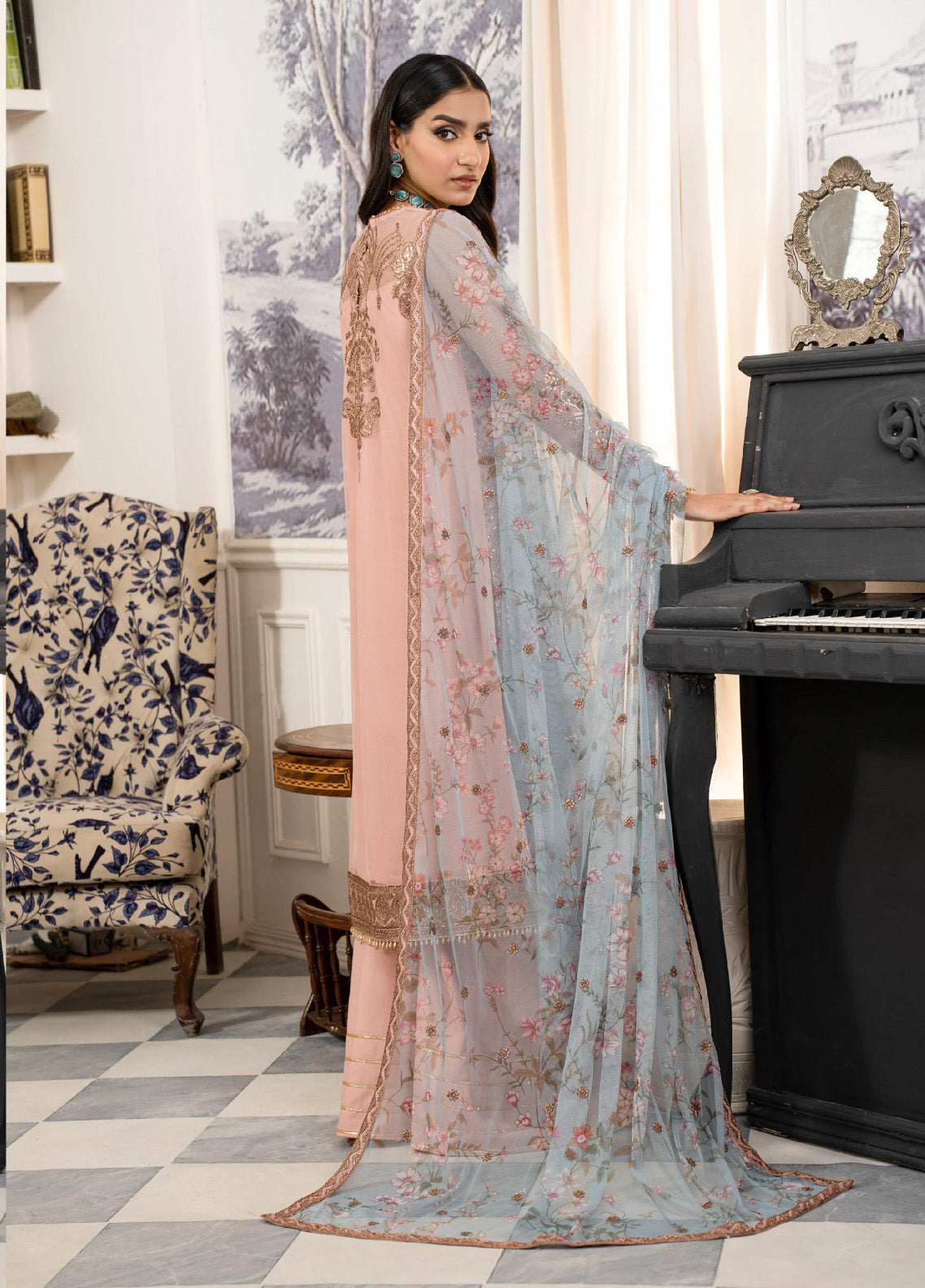 Afsanah by Zarif Embroidered Net 3 Piece Unstitched Suit ZF24AF ZAF-08 HASEEN Afsanah by Zarif Embroidered Net 3 Piece Unstitched Suit ZF24AF ZAF-08 HASEEN