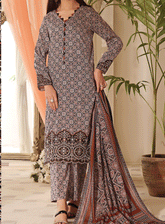 Aiza & Momina By VS Textile Embroidered Cotton Unstitched 3 Piece Suit - VS23AMM 04