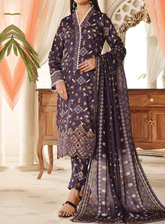 Aiza & Momina By VS Textile Embroidered Cotton Unstitched 3 Piece Suit - VS23AMM 08