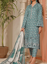 Aiza & Momina By VS Textile Embroidered Cotton Unstitched 3 Piece Suit - VS23AMM 16