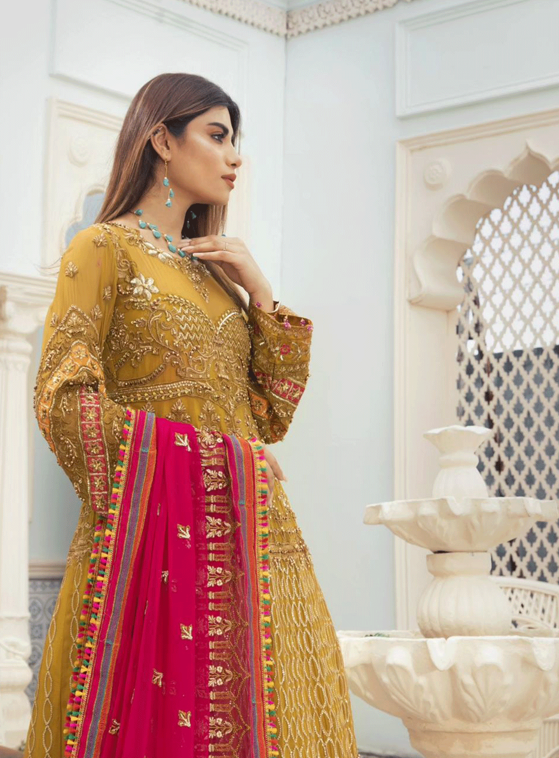 Areesha Embroidered Chiffon Unstitched 3 Piece Suit - 4 AMBER Areesha Embroidered Chiffon Unstitched 3 Piece Suit - 4 AMBER